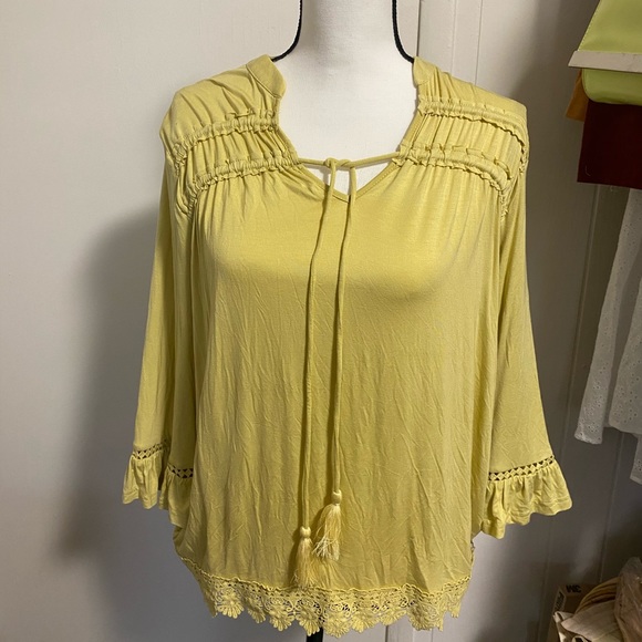 Boho yellow blouse - Picture 1 of 2